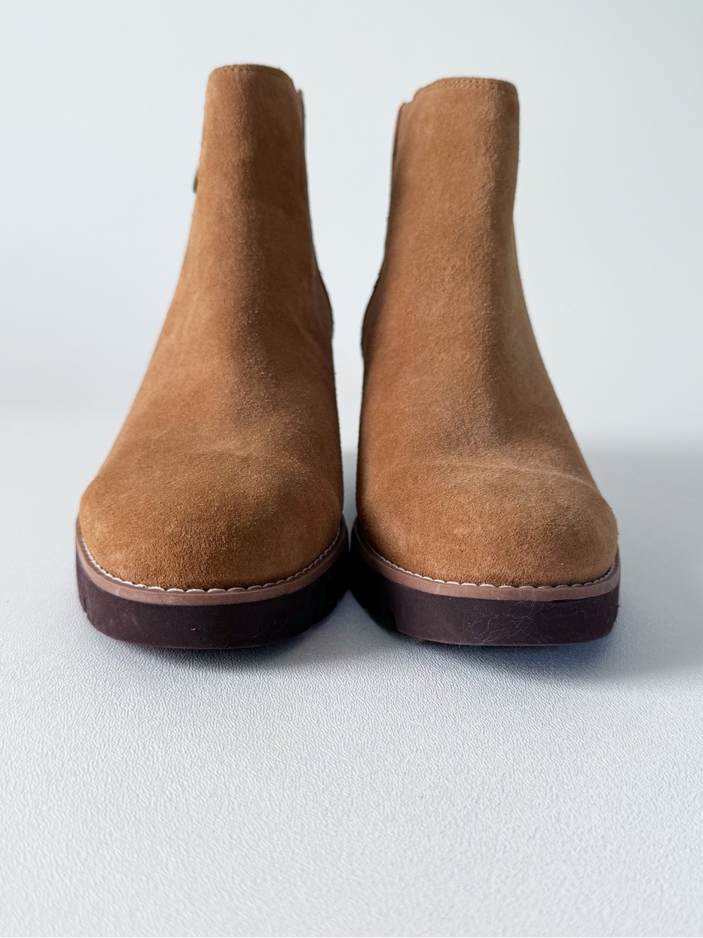 Vionic Hazal Suede Wedge Bootie Cognac Brown | 8.5 - Picture 5 of 10